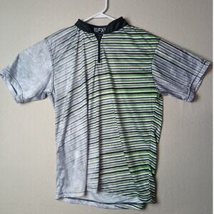 EFX Striped Golf Polo Shirt Athletic Training Activewear Top Men's Medium P‎
